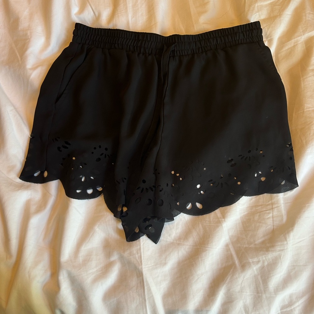 Brandy Melville black lace dressy shorts